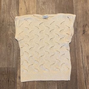 Short Sleeve Crochet Top (size small)